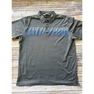Travis Mathew Mens XL Gray Abstract Short Sleeve Golf Polo Shirt